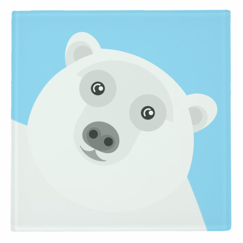 Polar Bear - personalised beer coaster by Adam Regester