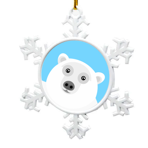 Polar Bear - snowflake decoration by Adam Regester