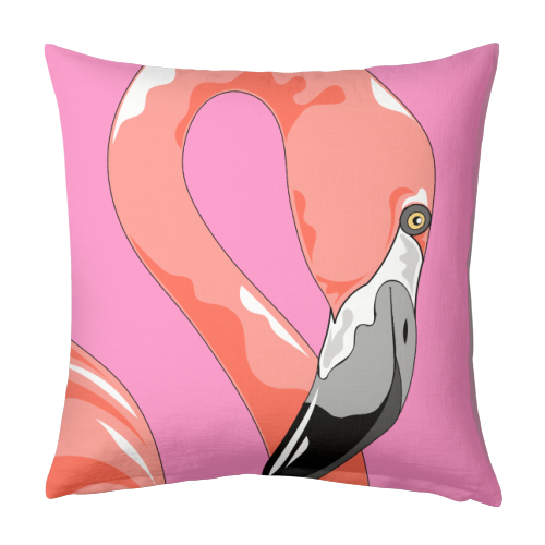 Pink Flamingo - designed cushion by Adam Regester