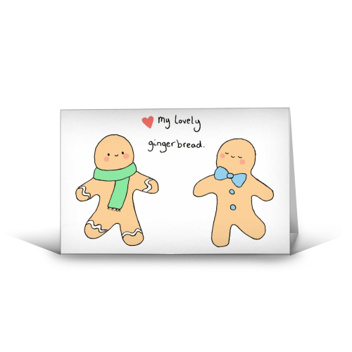 my lovely gingerbread (gingerbread men) - funny greeting card by Ellie Bednall