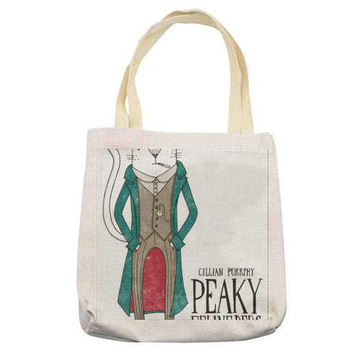 Peaky-Felinders - printed tote bag by Katie Ruby Miller