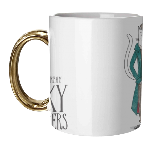Peaky-Felinders - unique mug by Katie Ruby Miller