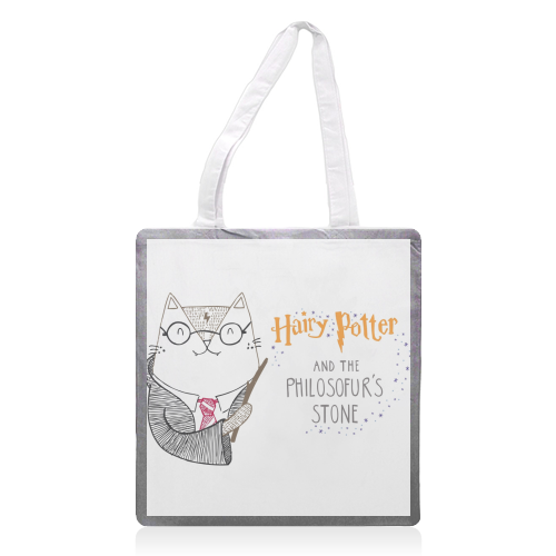Hairy Potter And The Philosofur's Stone - printed tote bag by Katie Ruby Miller