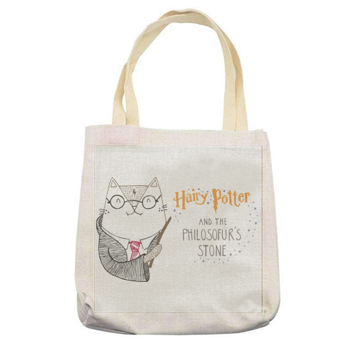 Hairy Potter And The Philosofur's Stone - printed tote bag by Katie Ruby Miller