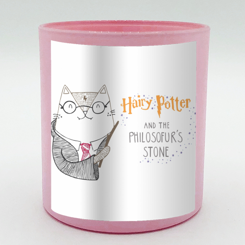Hairy Potter And The Philosofur's Stone - scented candle by Katie Ruby Miller