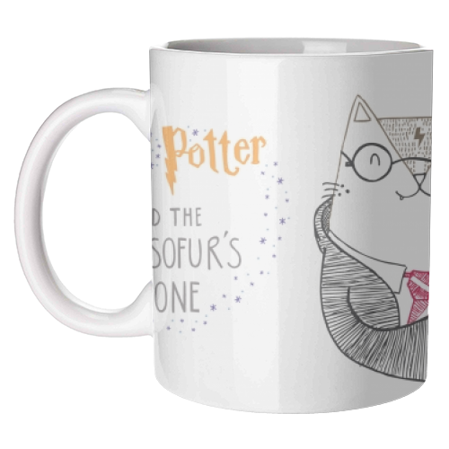 Hairy Potter And The Philosofur's Stone - unique mug by Katie Ruby Miller
