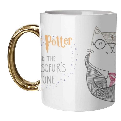 Hairy Potter And The Philosofur's Stone - unique mug by Katie Ruby Miller