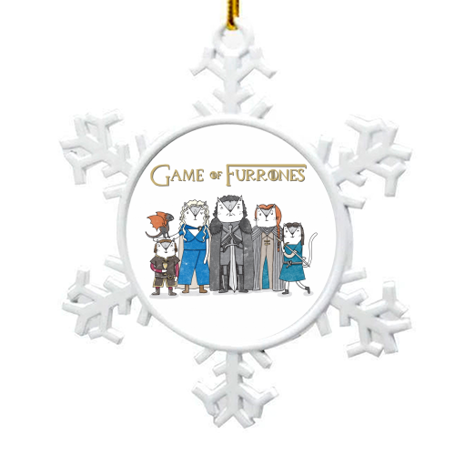 Game of Furrones - snowflake decoration by Katie Ruby Miller