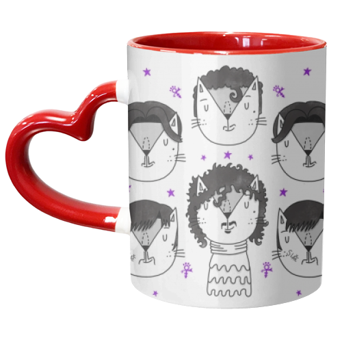 The Cat Formerly Known As Purrince - unique mug by Katie Ruby Miller