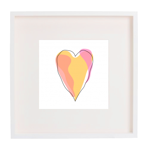 Peachy Heart - framed poster print by Adam Regester