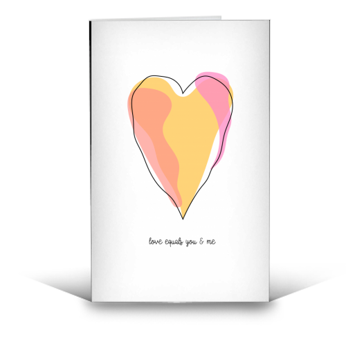 Peachy Heart - funny greeting card by Adam Regester