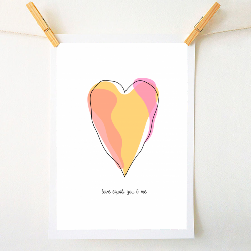 Peachy Heart - A1 - A4 art print by Adam Regester