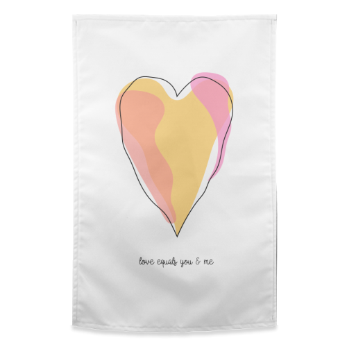 Peachy Heart - funny tea towel by Adam Regester