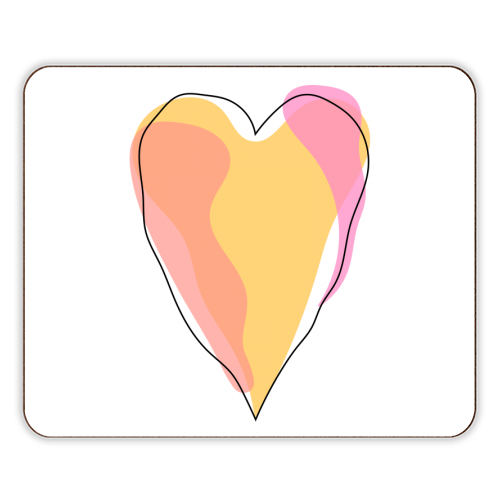 Peachy Heart - designer placemat by Adam Regester