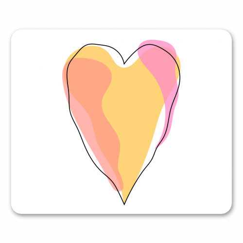 Peachy Heart - funny mouse mat by Adam Regester
