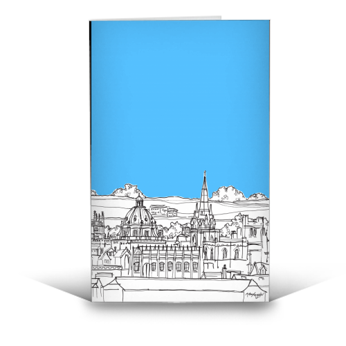 Oxford Rooftops - funny greeting card by Adam Regester