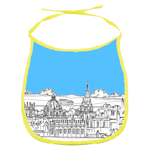 Oxford Rooftops - funny baby bib by Adam Regester