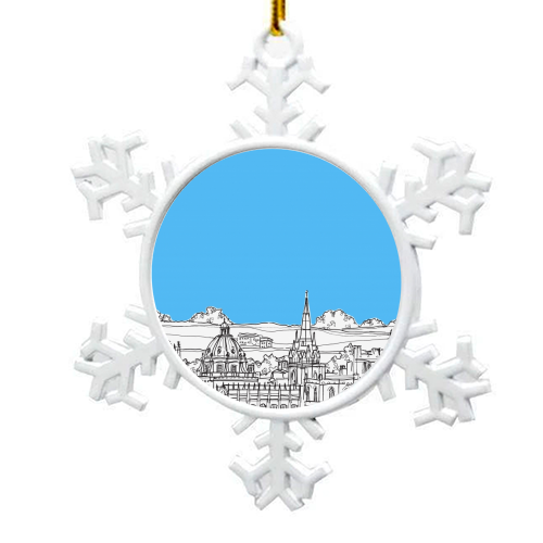 Oxford Rooftops - snowflake decoration by Adam Regester