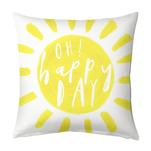 Oh happy day! - designed cushion by Giddy Kipper