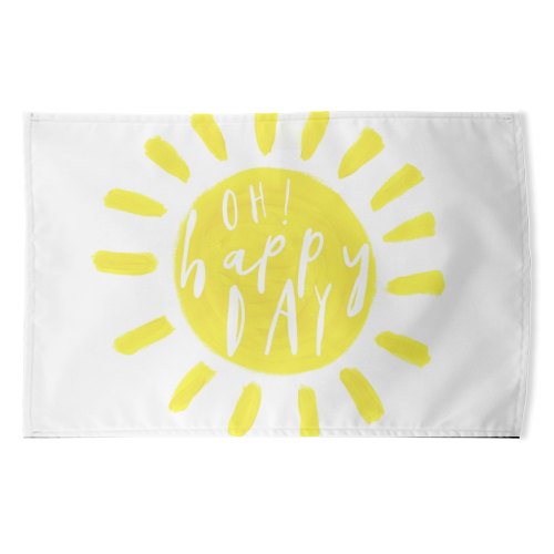 Oh happy day! - funny tea towel by Giddy Kipper