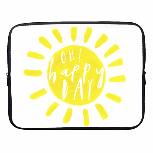 Oh happy day! - designer laptop sleeve by Giddy Kipper