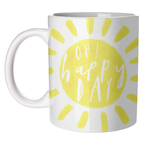 Oh happy day! - unique mug by Giddy Kipper