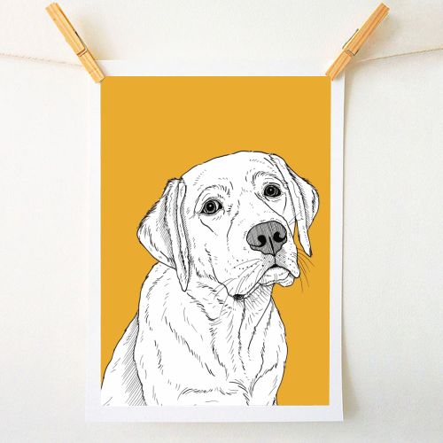 Labrador Dog Portrait - A1 - A4 art print by Adam Regester
