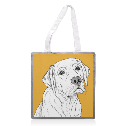 Labrador Dog Portrait - printed tote bag by Adam Regester