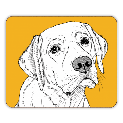 Labrador Dog Portrait - designer placemat by Adam Regester