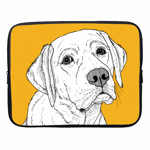 Labrador Dog Portrait - designer laptop sleeve by Adam Regester