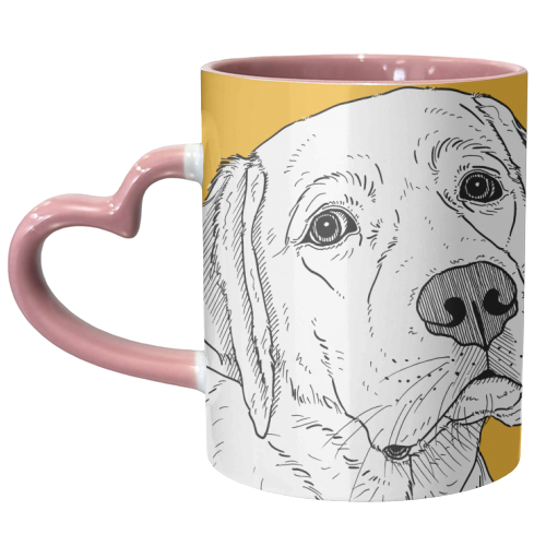 Labrador Dog Portrait - unique mug by Adam Regester