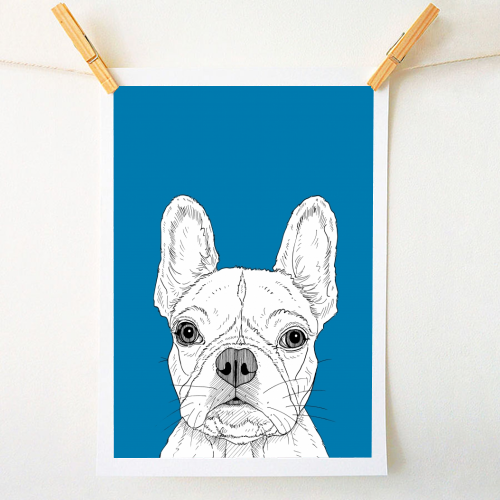 French Bulldog Portrait - A1 - A4 art print by Adam Regester