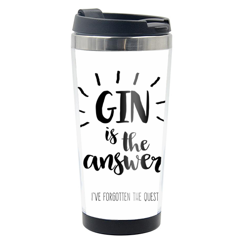 Gin Is The Answer - photo water bottle by Giddy Kipper
