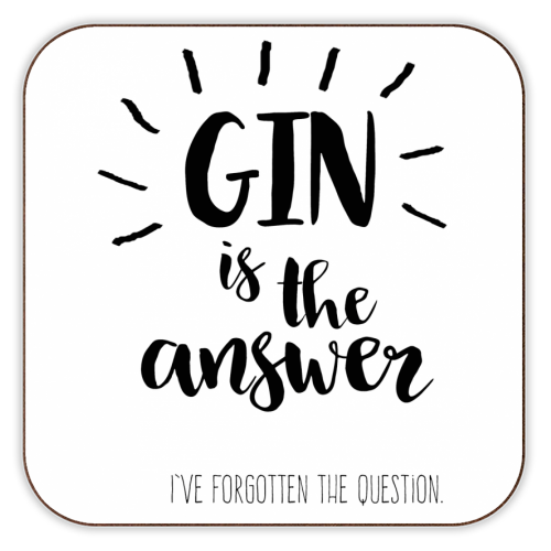 Gin Is The Answer - personalised beer coaster by Giddy Kipper