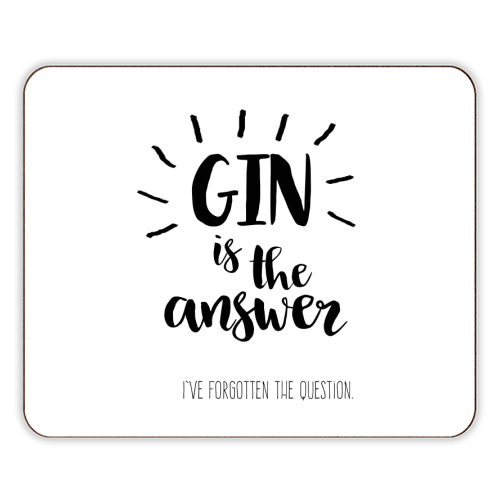 Gin Is The Answer - designer placemat by Giddy Kipper