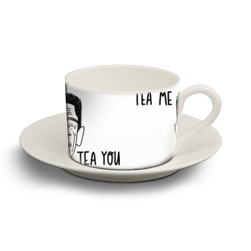 Tea Me, Tea You - personalised cup and saucer by Katie Ruby Miller