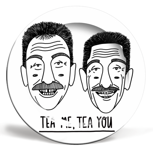 Tea Me, Tea You - ceramic dinner plate by Katie Ruby Miller
