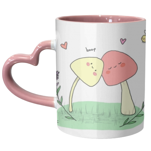 mushrooms - unique mug by Ellie Bednall