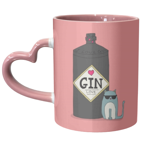 GIN & CAT - unique mug by Nichola Cowdery