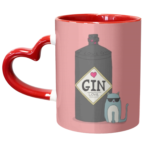 GIN & CAT - unique mug by Nichola Cowdery