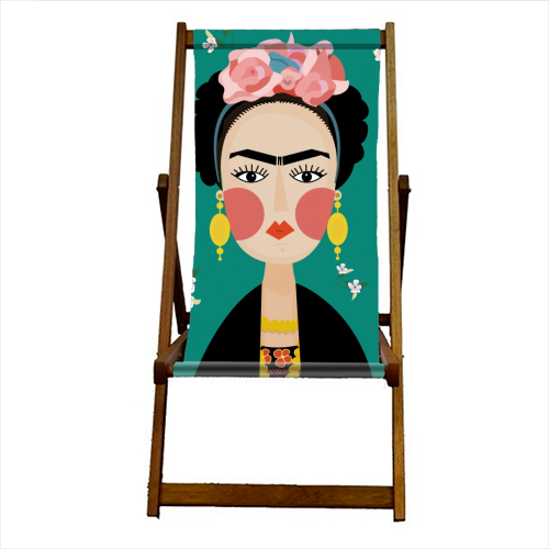 SIMPLY FRIDA - canvas deck chair by Nichola Cowdery