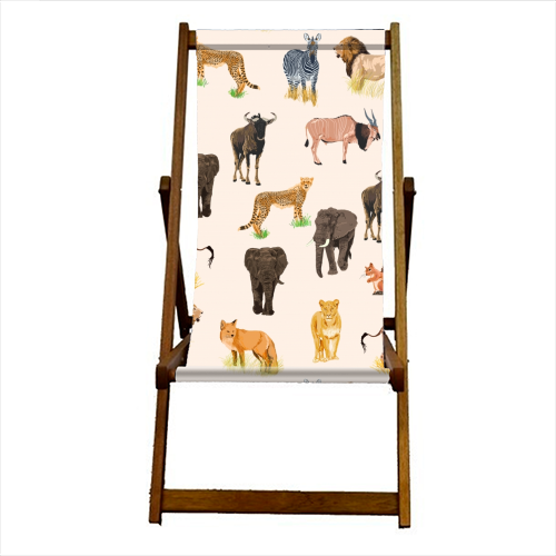 Safari Sightings - canvas deck chair by Uma Prabhakar Gokhale