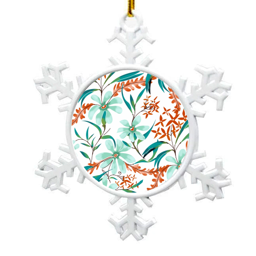 Minty Rust - snowflake decoration by Uma Prabhakar Gokhale