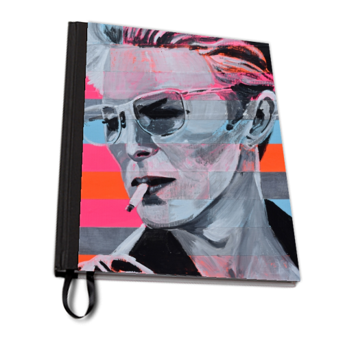 Neon Bowie - personalised A4, A5, A6 notebook by Kirstie Taylor