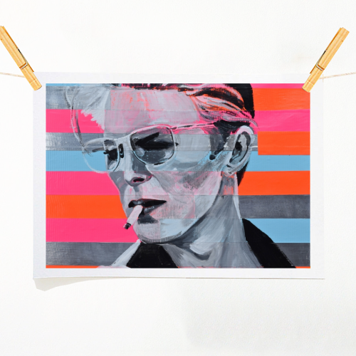 Neon Bowie - A1 - A4 art print by Kirstie Taylor