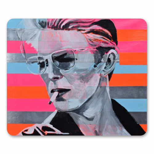 Neon Bowie - mouse mat by Kirstie Taylor