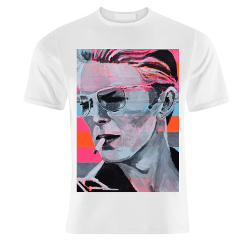 Neon Bowie - unique t shirt by Kirstie Taylor