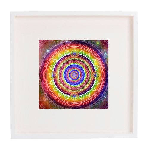 Cosmic Journey Mandala - framed poster print by InspiredImages
