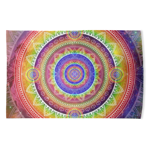 Cosmic Journey Mandala - funny tea towel by InspiredImages
