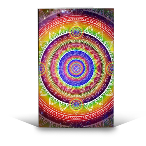 Cosmic Journey Mandala - funny greeting card by InspiredImages